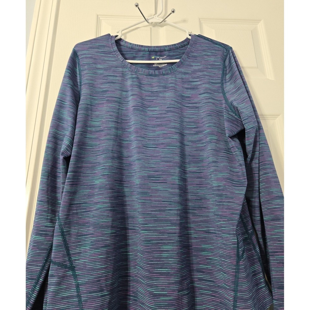 Tek Gear Womans Athletic Blouse Long Sleeve Size XL Multi Color - Picture 2 of 5